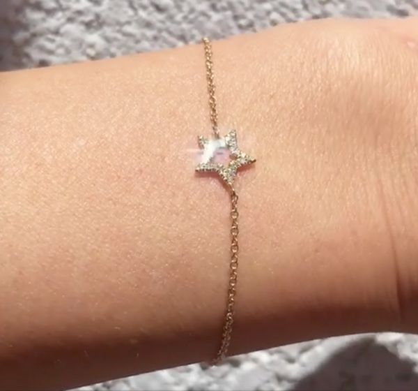 Open Star Diamond Bracelet | Sachi